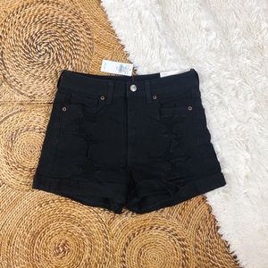 NWT american eagle high rise destroyed mom jean shorts